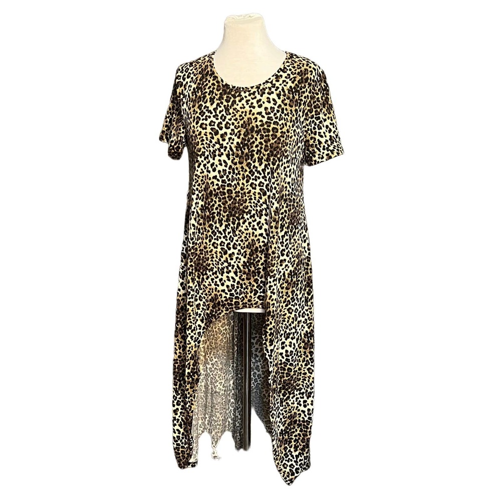 Grace &‎ Emma Leopard Print High Low Top